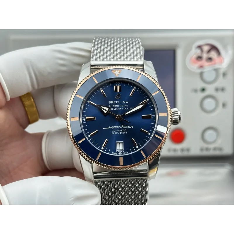 Breitling Superocean Heritage UB2010161C1A1 Replica - Blue Dial Milanese Mesh