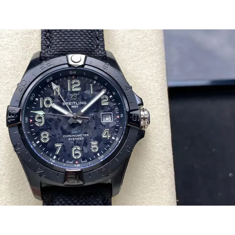 Breitling Avenger S32320101B1X1 Replica - Black Dial Fluted Bezel