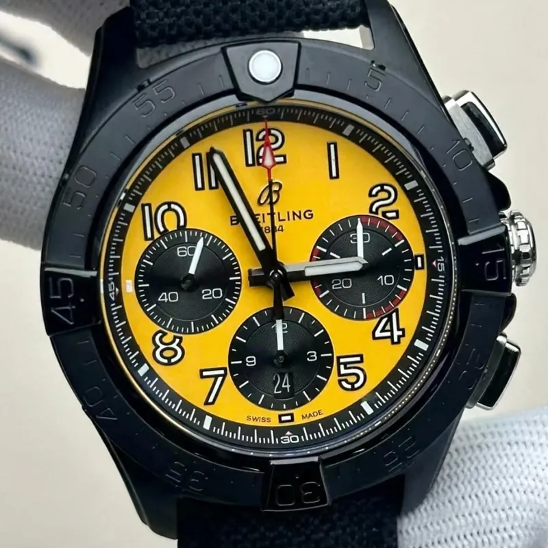 Breitling Avenger B01 Chronograph 44 Night Mission SB0147101I1X2 Replica - Yellow Dial
