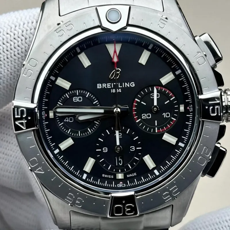 Breitling Chronomat B01 42 AB0147101B1A1 Replica - Black Dial Stainless Steel