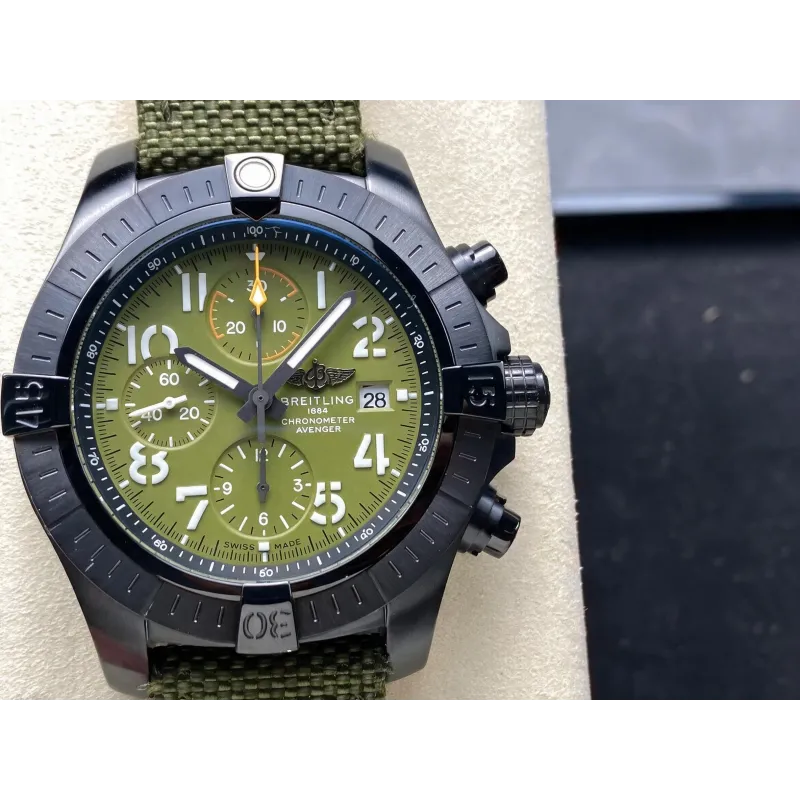 Breitling Avenger Chronograph Military Green V13317101L1X1 Replica - Green Dial