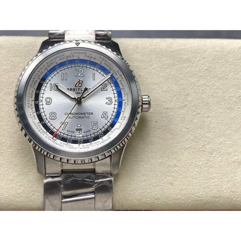 Breitling Navitimer 8 B35 Automatic Unitime 43 AB3521U01G1A1 Replica - Silver Dial