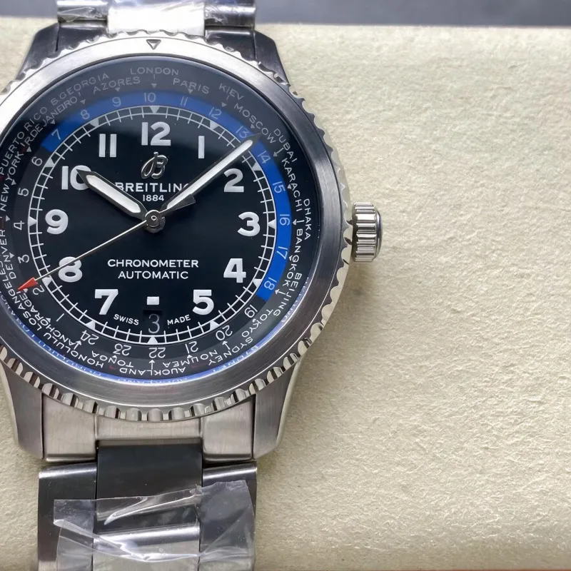 Breitling Aviator 8 B35 Automatic Unitime 43 AB3521U41B1A1 Replica - Black Dial