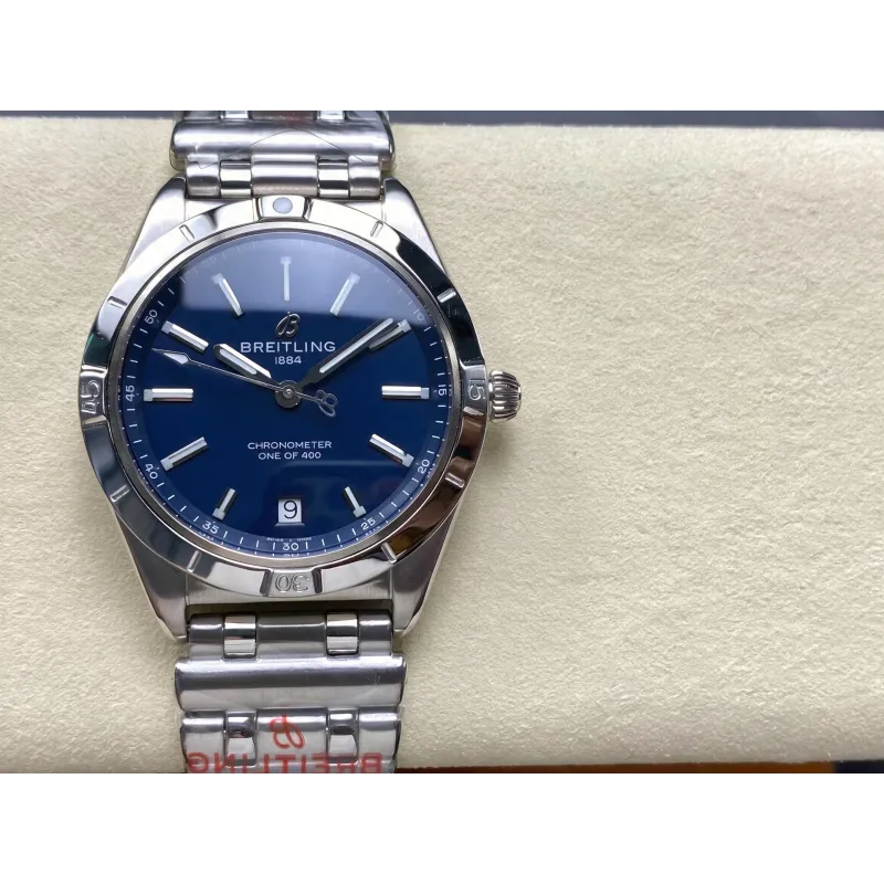 Breitling Chronomat Women's A103801A1C1A1 Replica - Blue Dial Fluted Bezel