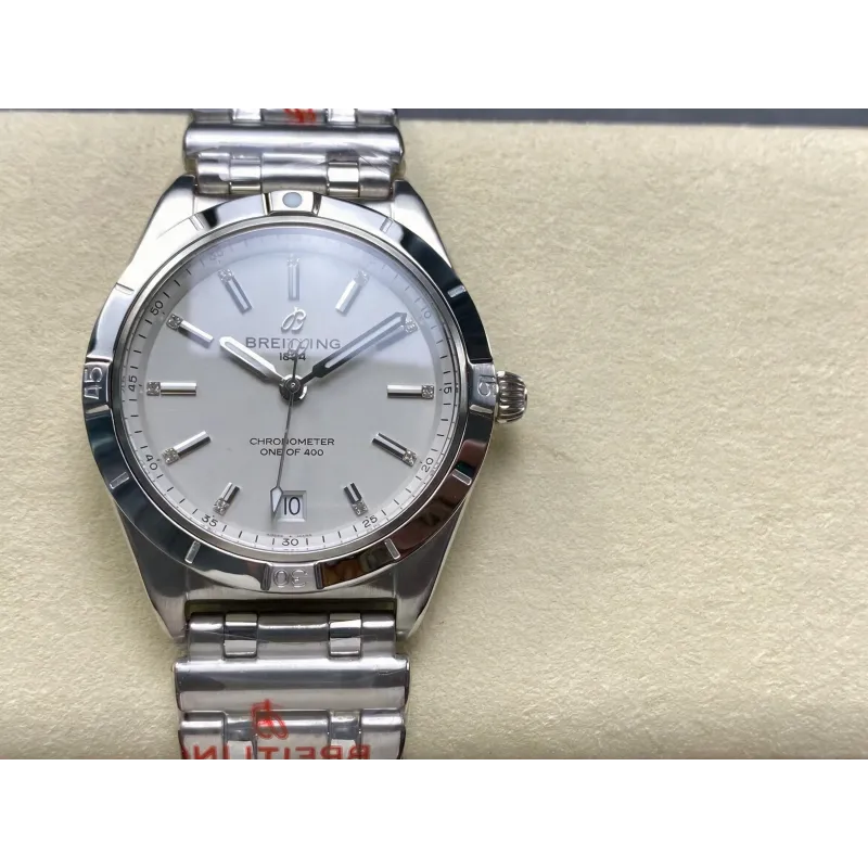 Breitling Chronomat Women's A103801A1G1A1 Replica - Grey Dial Fluted Bezel