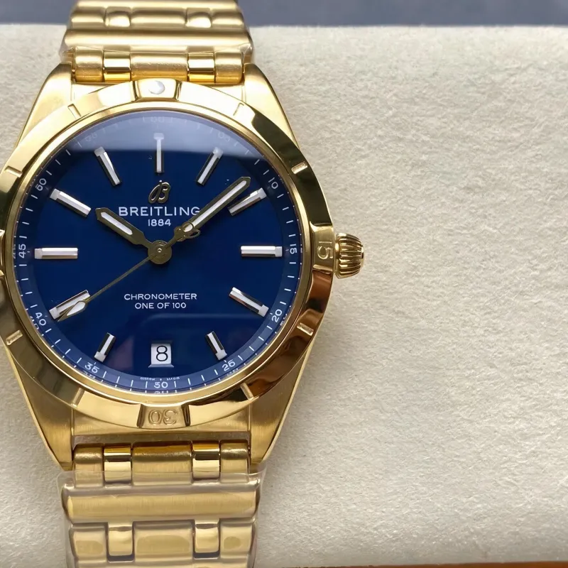 Breitling Chronomat Women's K103801A1C1K1 Replica - Blue Dial Fluted Bezel
