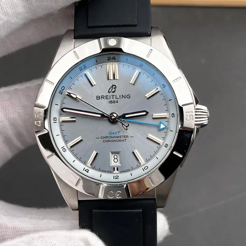 Breitling Chronomat P32398101C1S1 Replica - Ice Blue Dial Fluted Bezel