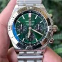 Breitling Chronomat AB0134101L2A1 Replica - Green Dial Fluted Bezel