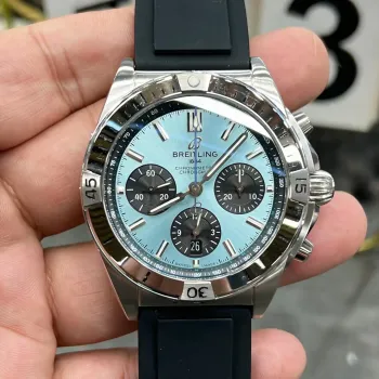 Breitling Chronomat PB0134101C1S1 Replica - Ice Blue Dial Fluted Bezel