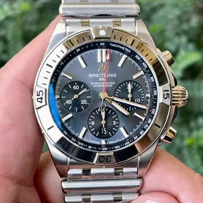 Breitling Chronomat EB0134101M1E1 Replica - Grey Dial Fluted Bezel