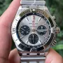 Breitling Chronomat AB0134101K1A1 Replica - Silver Dial Fluted Bezel