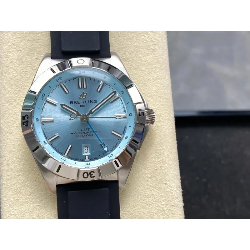 Breitling Chronomat P32398101C1S1 Replica - Ice Blue Dial Fluted Bezel