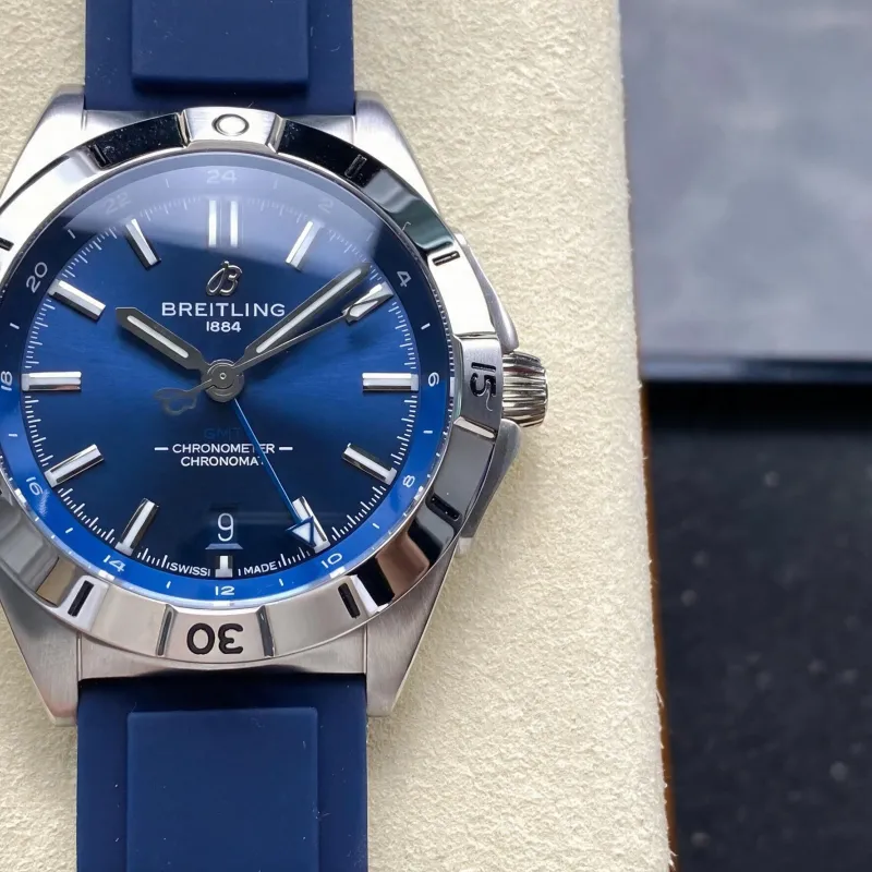 Breitling Chronomat A32398101C1A1 Replica - Blue Dial Fluted Bezel