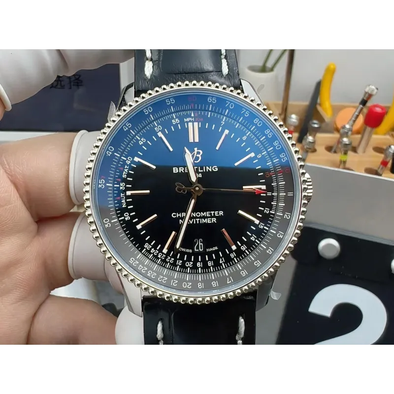 Breitling Navitimer A17326211B1P2 Replica - Black Dial Fluted Bezel