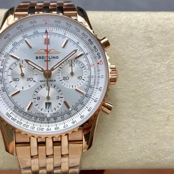 Breitling Navitimer RB0139211G1R1 Replica - Silver Dial Fluted Bezel