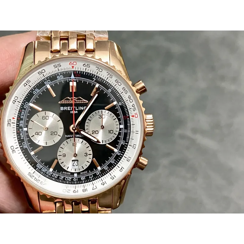 Breitling Navitimer RB0138211B1R1 Replica - Black Dial Fluted Bezel