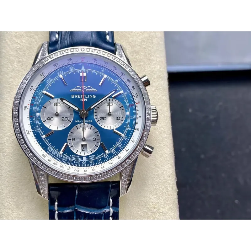Breitling Navitimer AB0139631C1P1 Replica - Blue Dial Fluted Bezel