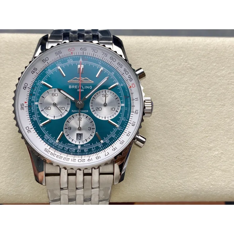 Breitling Navitimer AB0137211C1A1 Replica - Blue Dial Fluted Bezel