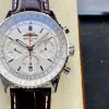 Breitling Navitimer AB0139211G1P1 Replica - Silver Dial Fluted Bezel