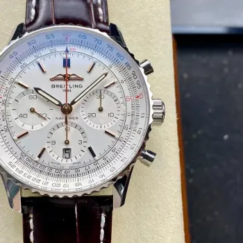 Breitling Navitimer AB0139211G1P1 Replica - Silver Dial Fluted Bezel