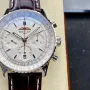 Breitling Navitimer AB0139211G1P1 Replica - Silver Dial Fluted Bezel
