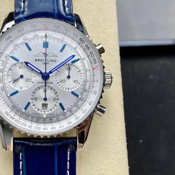 Breitling Navitimer AB0139A71G1P1 Replica - Silver Dial Fluted Bezel