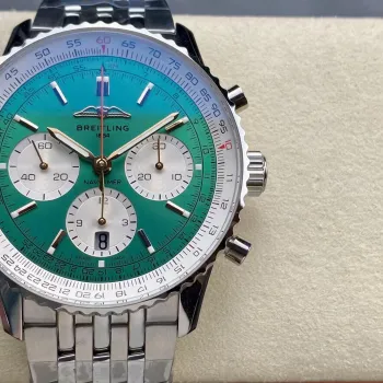 Breitling Navitimer AB0139211L1A1 Replica - Green Dial Fluted Bezel