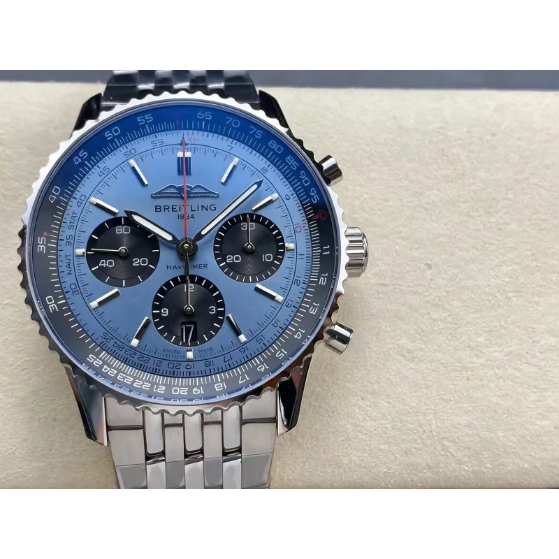 Breitling Navitimer AB0138241C1A1 Replica - Blue Dial Fluted Bezel