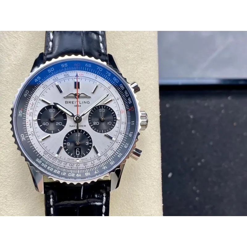 Breitling Navitimer AB0138241G1P1 Replica - Grey Dial Fluted Bezel
