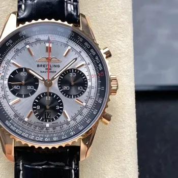 Breitling Navitimer RB0137241G1P1 Replica - Silver Dial Fluted Bezel
