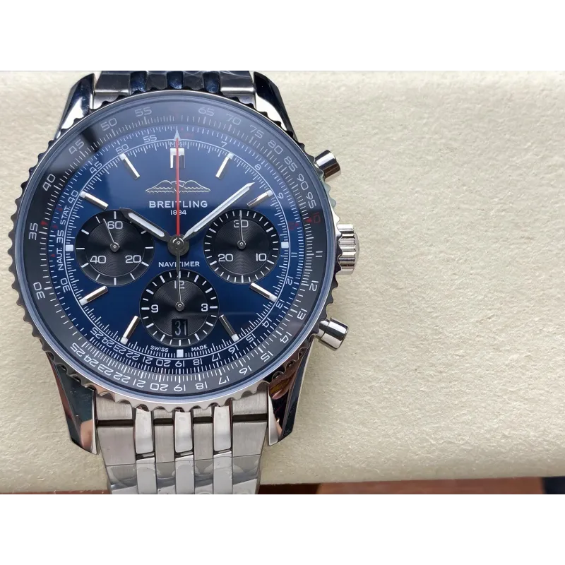 Breitling Navitimer AB0139241C1A1 Replica - Blue Dial Fluted Bezel