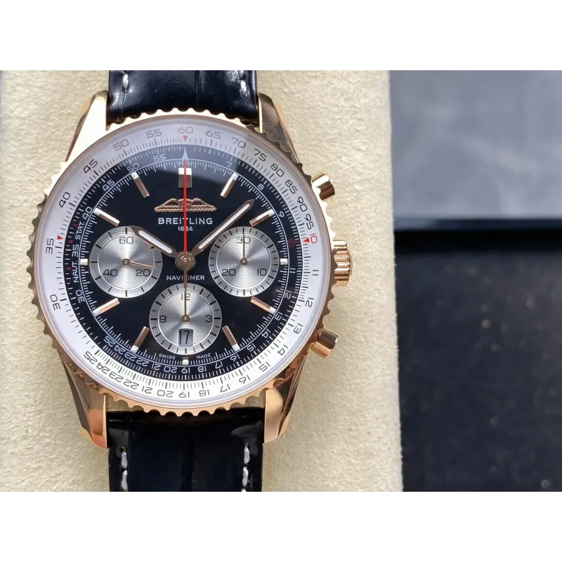 Breitling Navitimer RB0138211B1P1 Replica - Black Dial Fluted Bezel