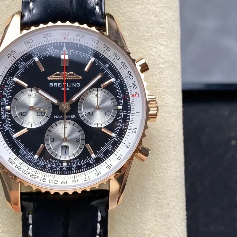 Breitling Navitimer RB0138211B1P1 Replica - Black Dial Fluted Bezel