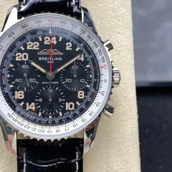 Breitling Navitimer PB02301A1B1P1 Replica - Black Dial Fluted Bezel