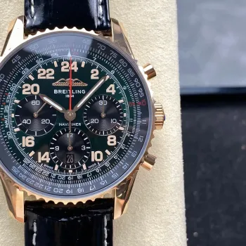 Breitling Navitimer RB12302A1L1P1 Replica - Green Dial Fluted Bezel
