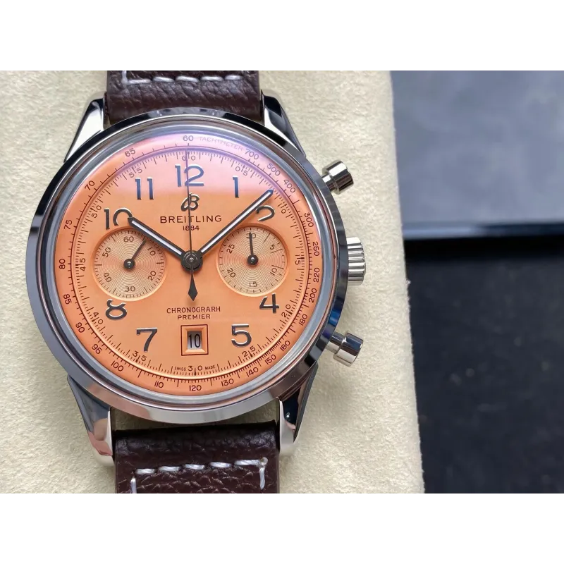 Breitling Premier AB0145331K1P2 Replica - Copper Dial Stainless Steel
