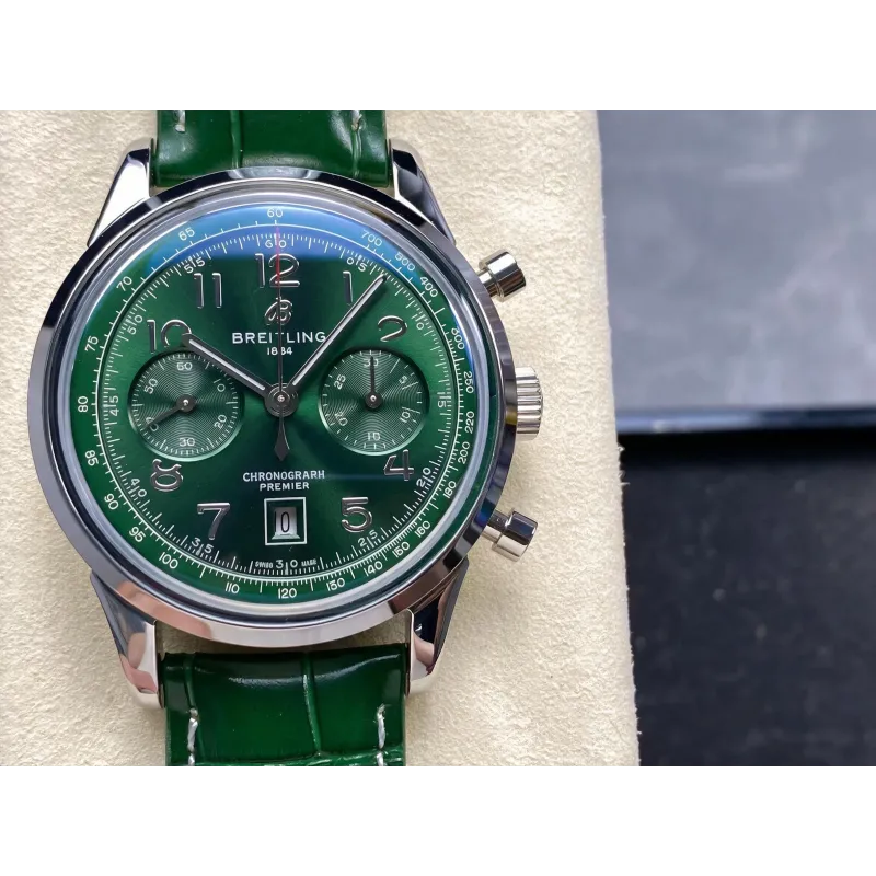 Breitling Premier AB0145371L1P2 Replica - Green Dial Stainless Steel