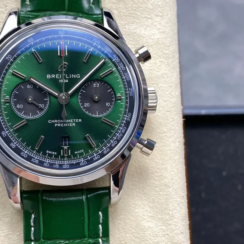 Breitling Premier AB0118221L1P1 Replica - Green Dial Stainless Steel