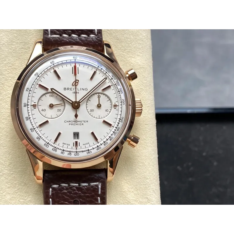 Breitling Premier RB0118371G1P1 Replica - Silver Dial Two-Tone