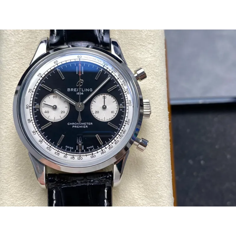 Breitling Premier AB0118371B1P2 Replica - Black Dial Stainless Steel