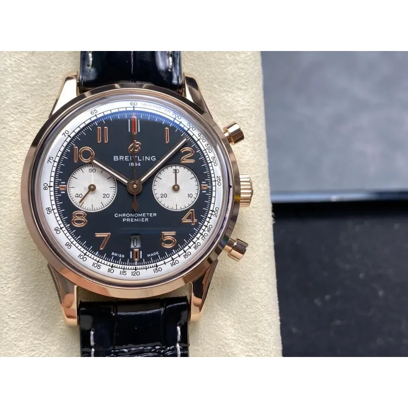 Breitling Premier AB0118A21B1X1 Replica - Black Dial Two-Tone