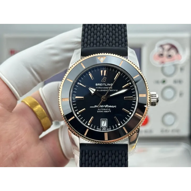 Breitling Superocean Heritage Automatic UB2010121B1S1 Replica - Black Dial Rubber Strap