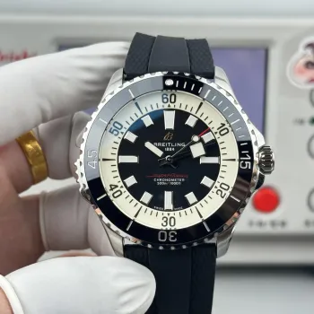 Breitling Superocean Automatic 46 A17378211B1S1 Replica - Cream Dial Rubber Strap