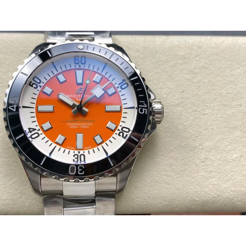 Breitling Superocean Automatic 42 A17376211O2A1 Replica - Orange Dial Stainless Steel