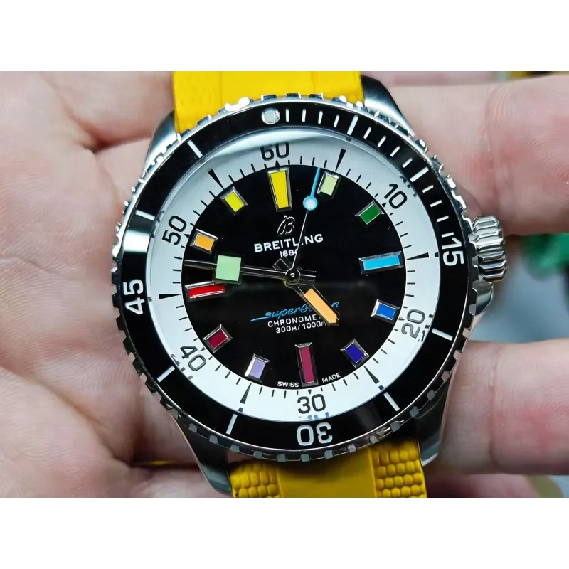 Breitling Superocean A17375211B2S4 Replica - Black Dial Fluted Bezel