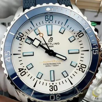 Breitling Superocean A17375E71G1S1 Replica - Silver Dial Fluted Bezel