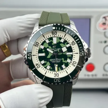 Breitling Superocean Automatic 46 E10379D31L1S1 Replica - Green Dial Rubber Strap