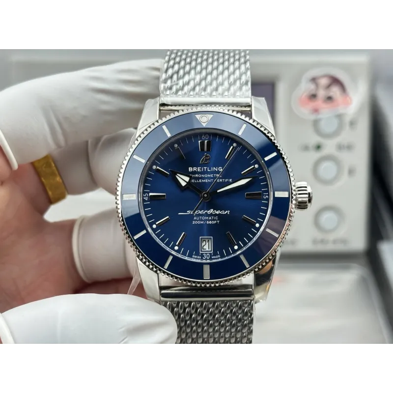 Breitling Superocean Heritage Style AB2010161C1A1 Replica - Blue Dial Milanese Mesh