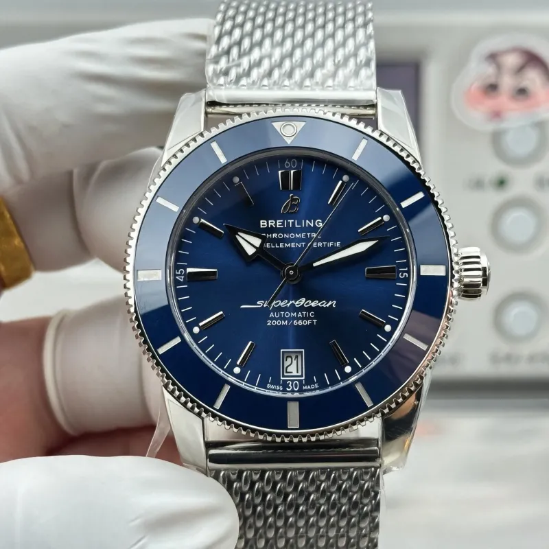 Breitling Superocean Heritage Style AB2010161C1A1 Replica - Blue Dial Milanese Mesh
