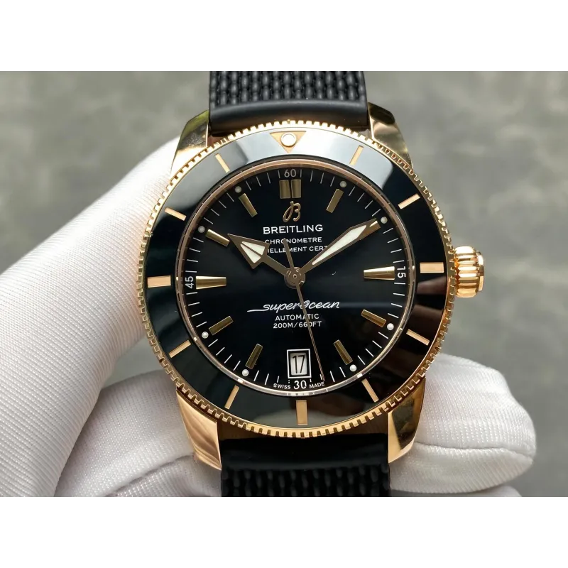 Breitling Superocean Heritage RB2010121B1S1 Replica - Black Dial Fluted Bezel